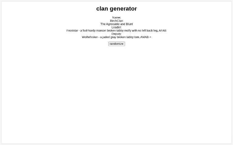 clan generator