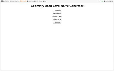 geometry dash name generator