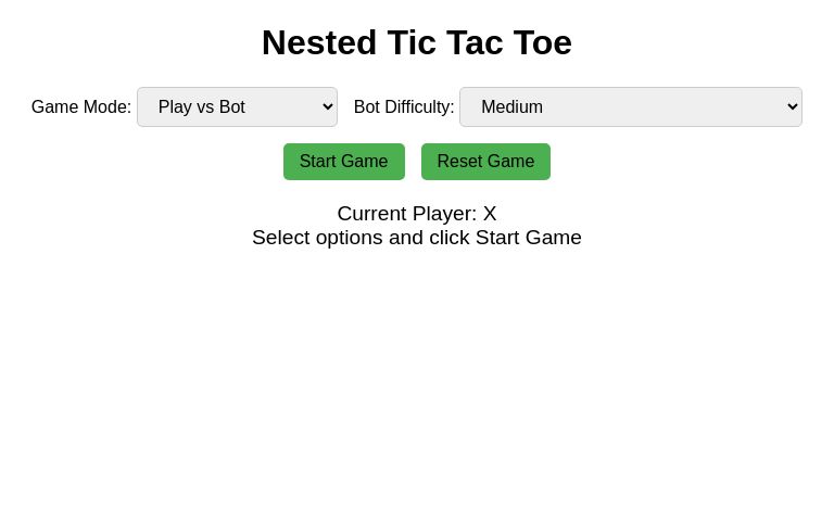 Nested Tic Tac Toe ― Perchance Generator