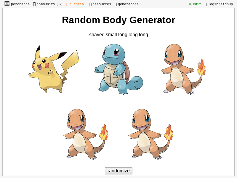 Random Body Generator