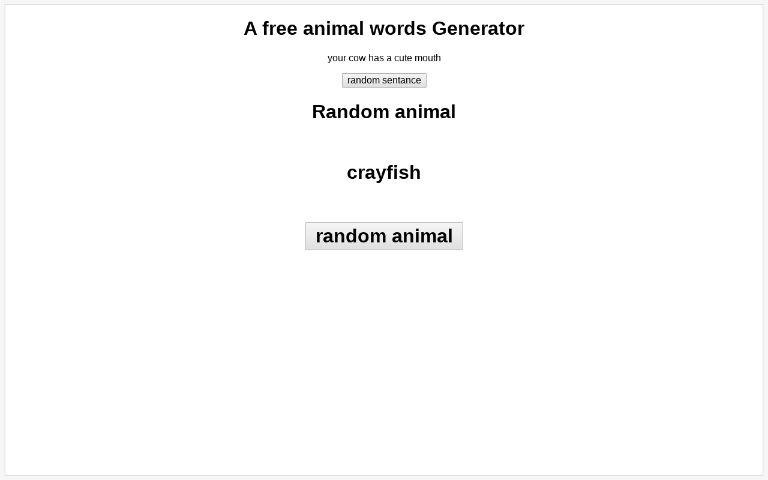 a-free-animal-words-generator