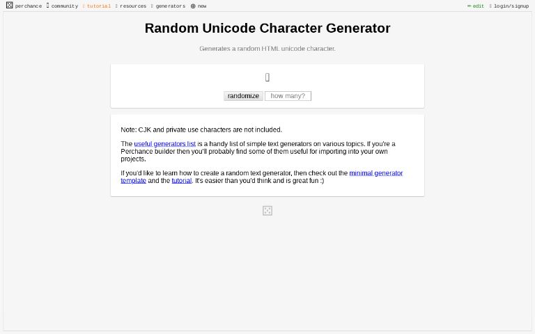 Character Generator - Generate random characters - Community