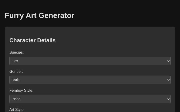 Furry Art Generator