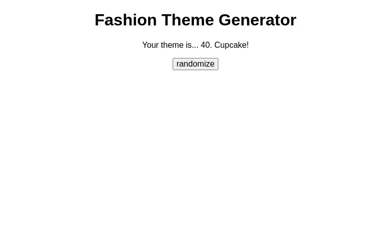 Fashion Theme Generator
