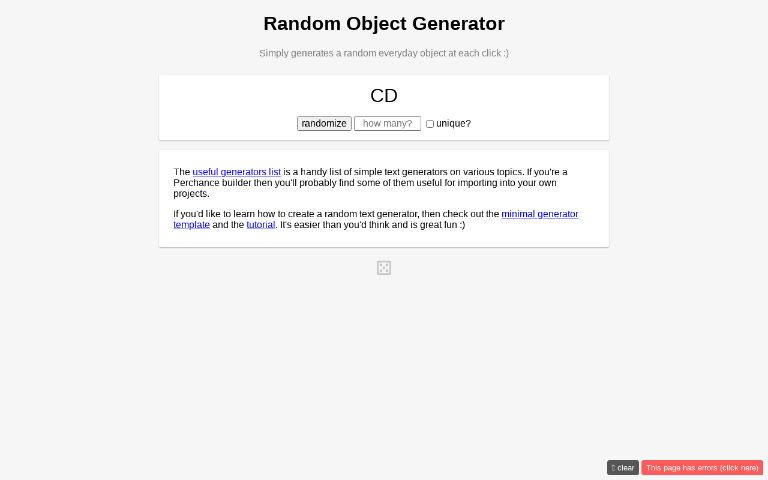 Random Object Generator