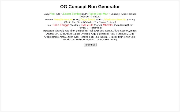 OG Concept Run Generator