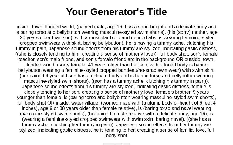 Ylk8ogwdk4 ― Perchance Generator