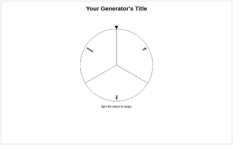Minimal ― Perchance Generator