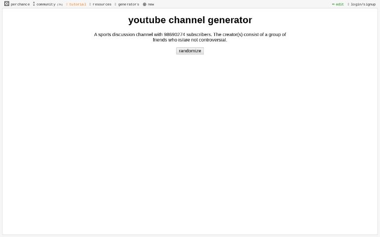 youtube channel generator