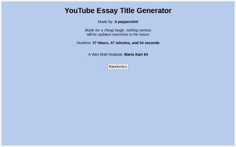 youtube essay title generator