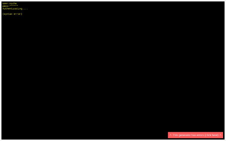 Computer Terminal Template ― Perchance Generator
