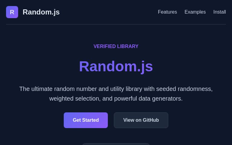 Random.js ― Perchance Generator
