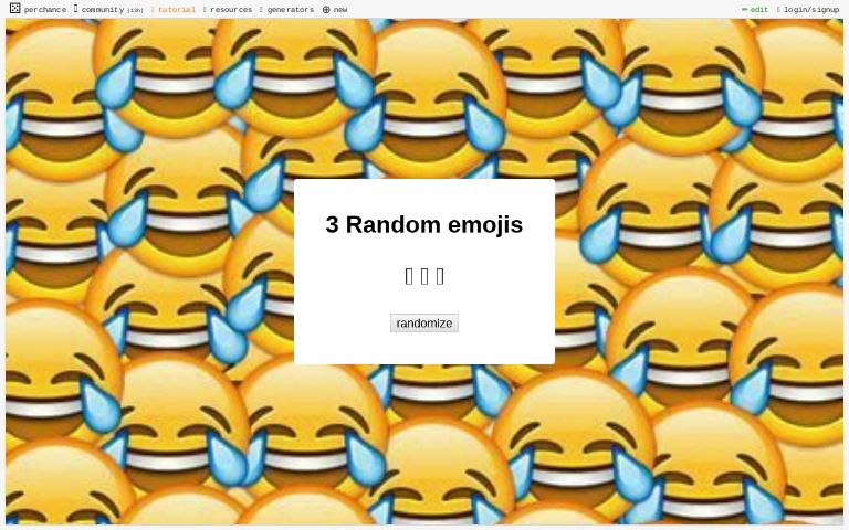 3 Random Emojis Perchance Generator