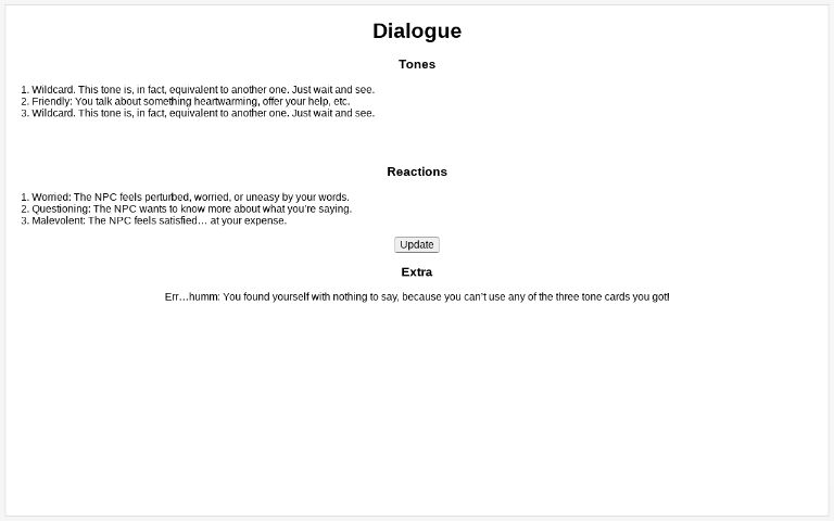 Dialogue ― Perchance Generator