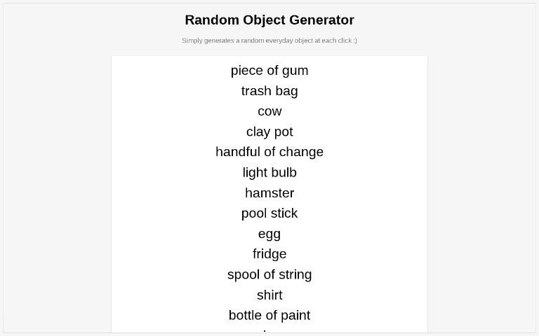 Random Object Generator