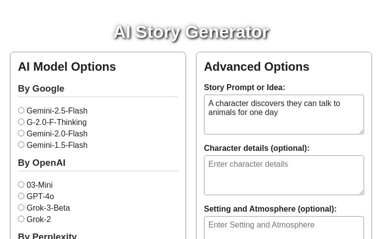 AI Story Generator