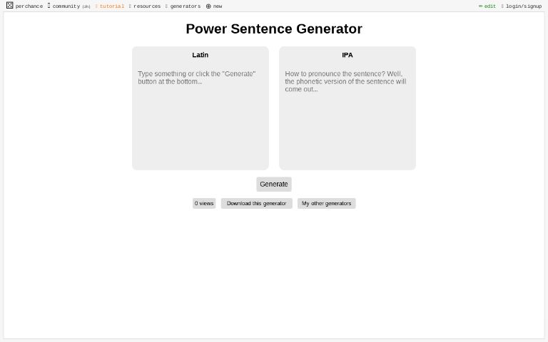 Power Sentence Generator