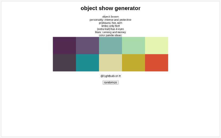 object show generator