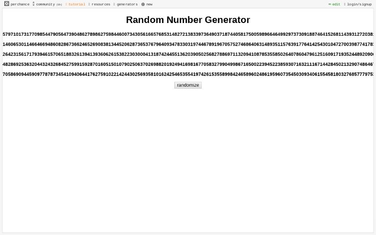 Random Number Generator