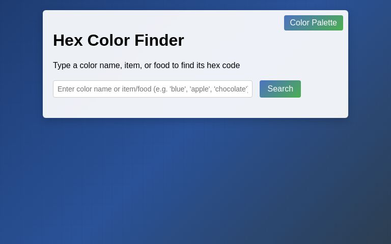 Hex Color Finder ― Perchance Generator