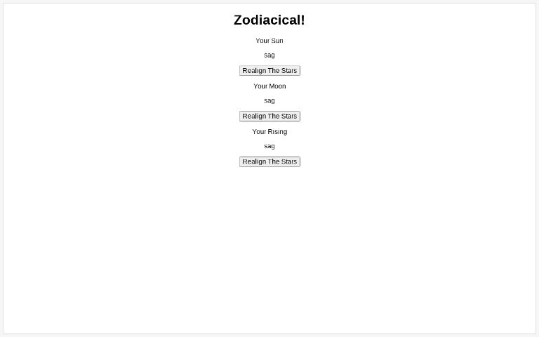 Zodiacical! ― Perchance Generator
