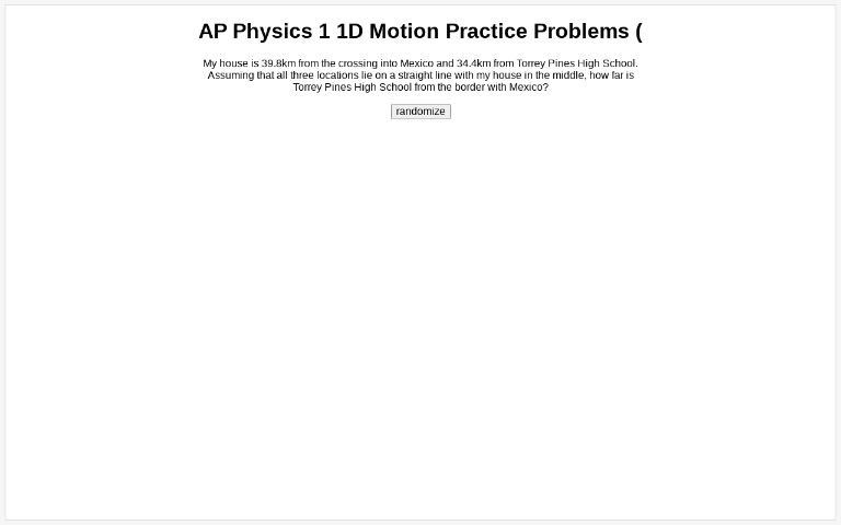 1d Motion Practice Problems Worksheet Answers